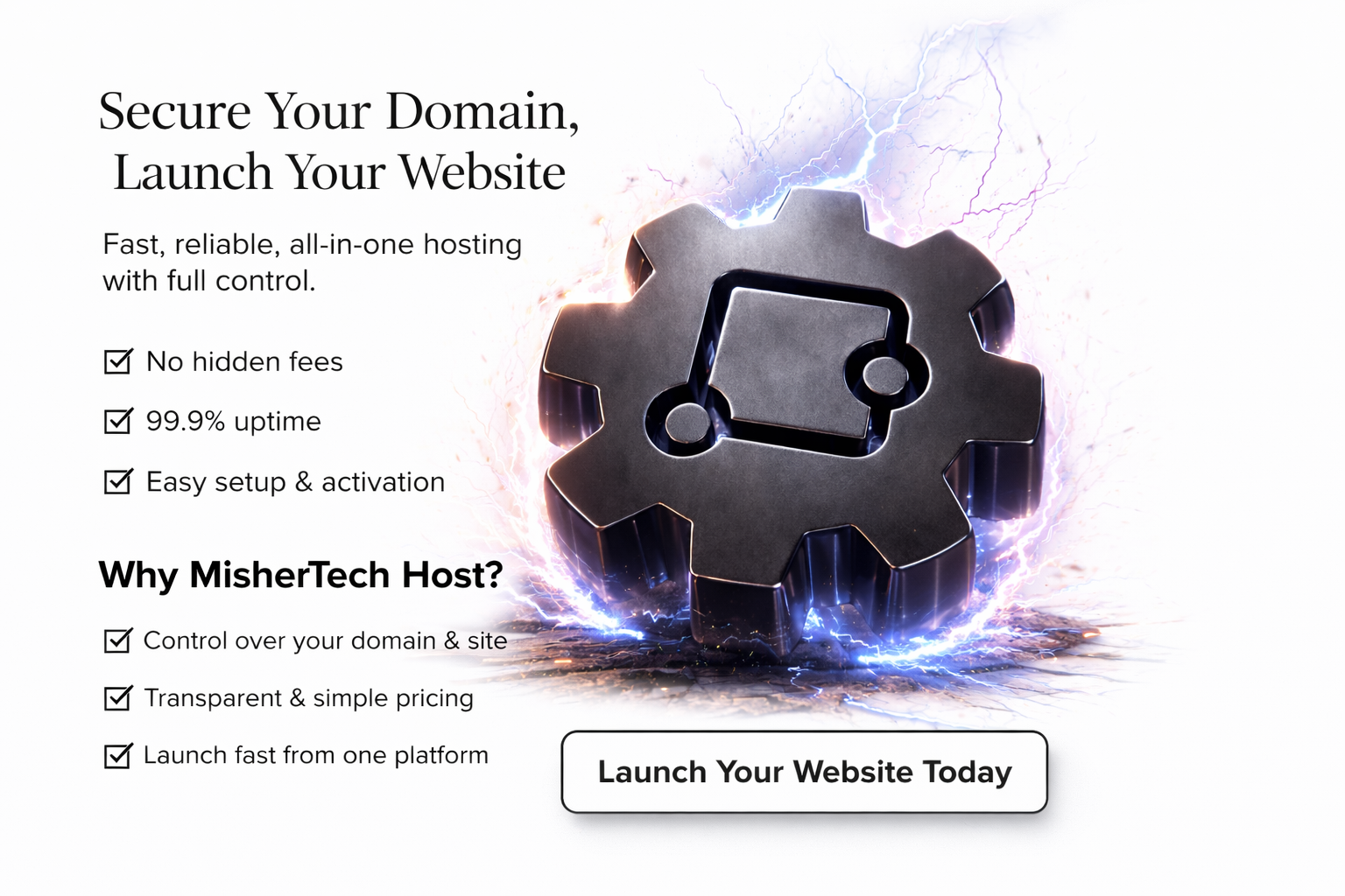 MisherTech Host: Simple Domain and Web Hosting Platform